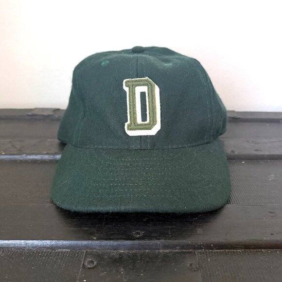 Ebbets Field Flannels “D” Durham Hat Wool Leather Strap Adjustable USA - Picture 1 of 4